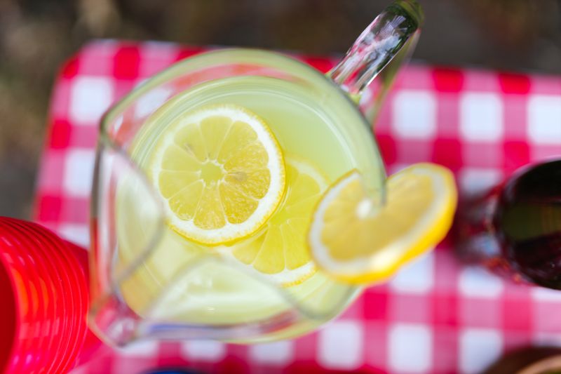 Fresh squeezed lemonade drink at Dions
