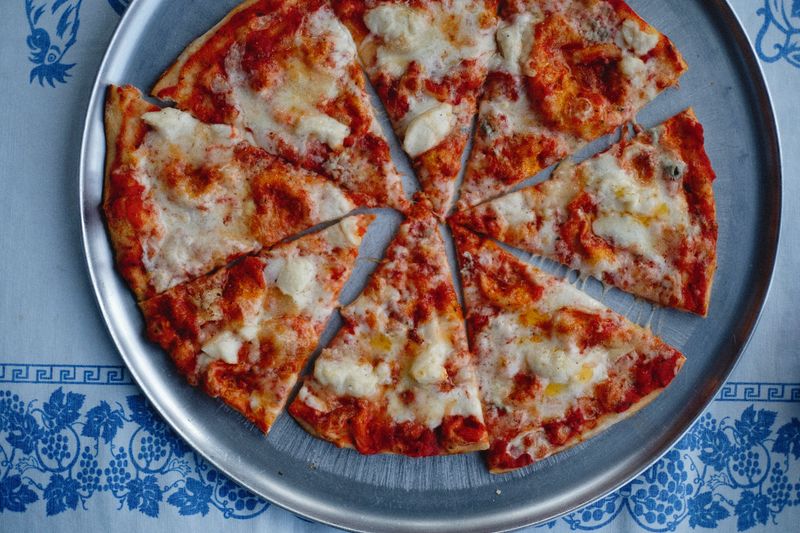 Four cheese pizza from the Dions pizza menu
