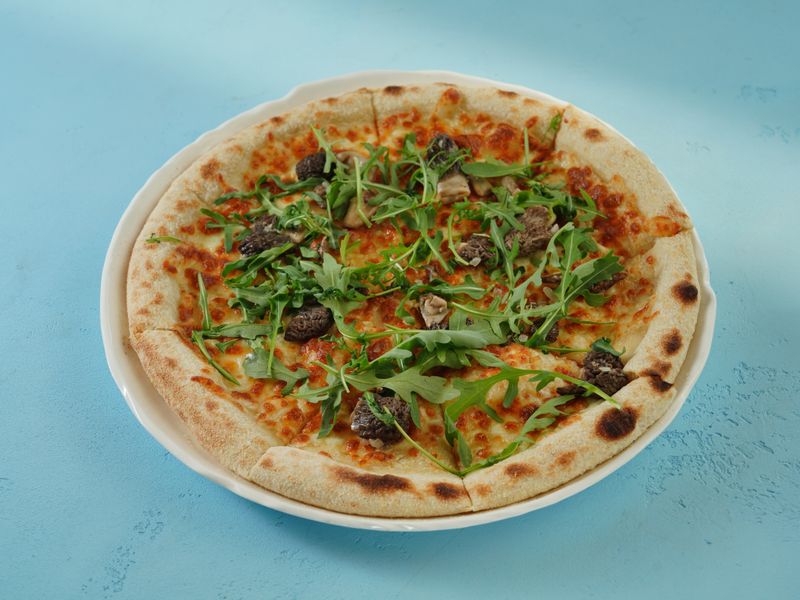 Truffle mushroom pizza new item at Dions